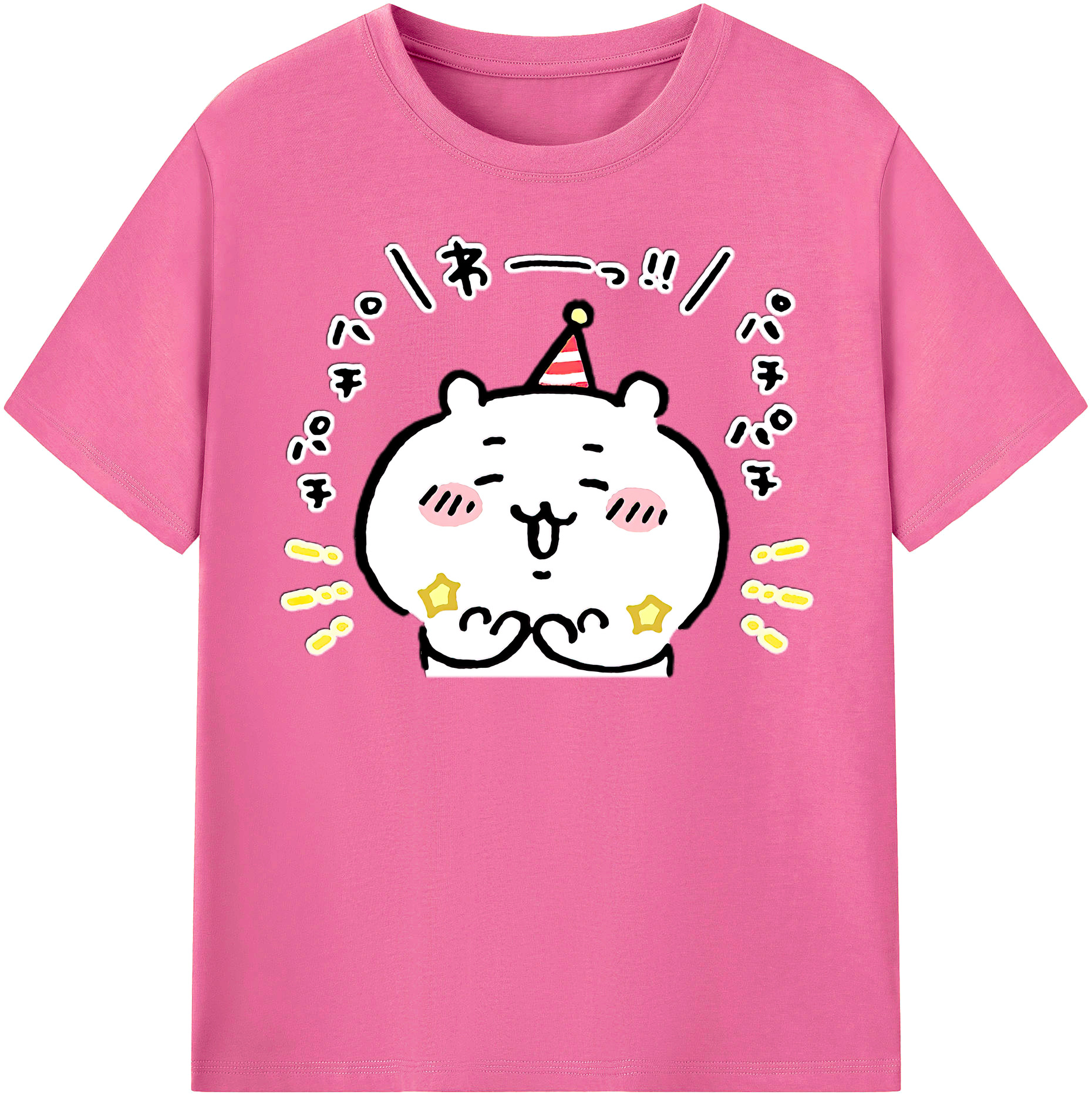 （画像用） ちいかわ ちいかわ Chii-kawa chiikawa レディースカジュアルプリントTシャツ（綿100％）